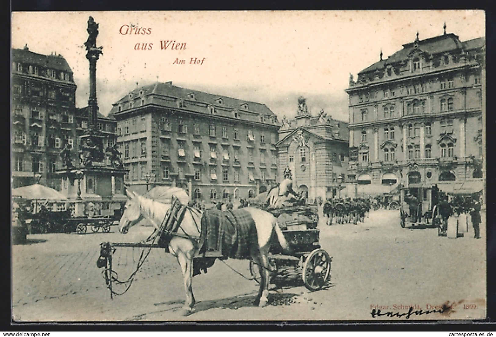 AK Wien, Am Hof, Platz Mit Kutschen, Soldaten  - Andere & Zonder Classificatie