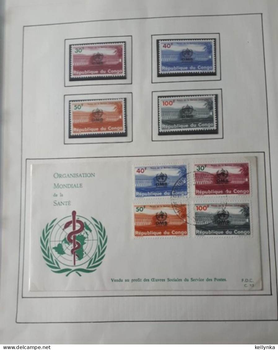 République Démocratique Du Congo - 625/628 - OMS - 1966 - MNH + FDC - FDC