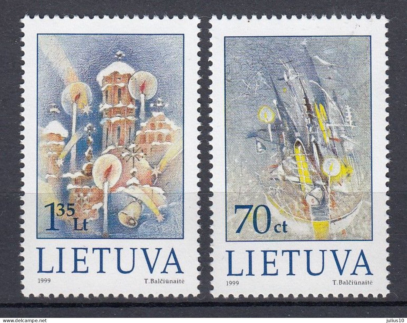 LITHUANIA 1999 Christmas MNH(**) Mi 715-716 #Lt1078 - Litauen