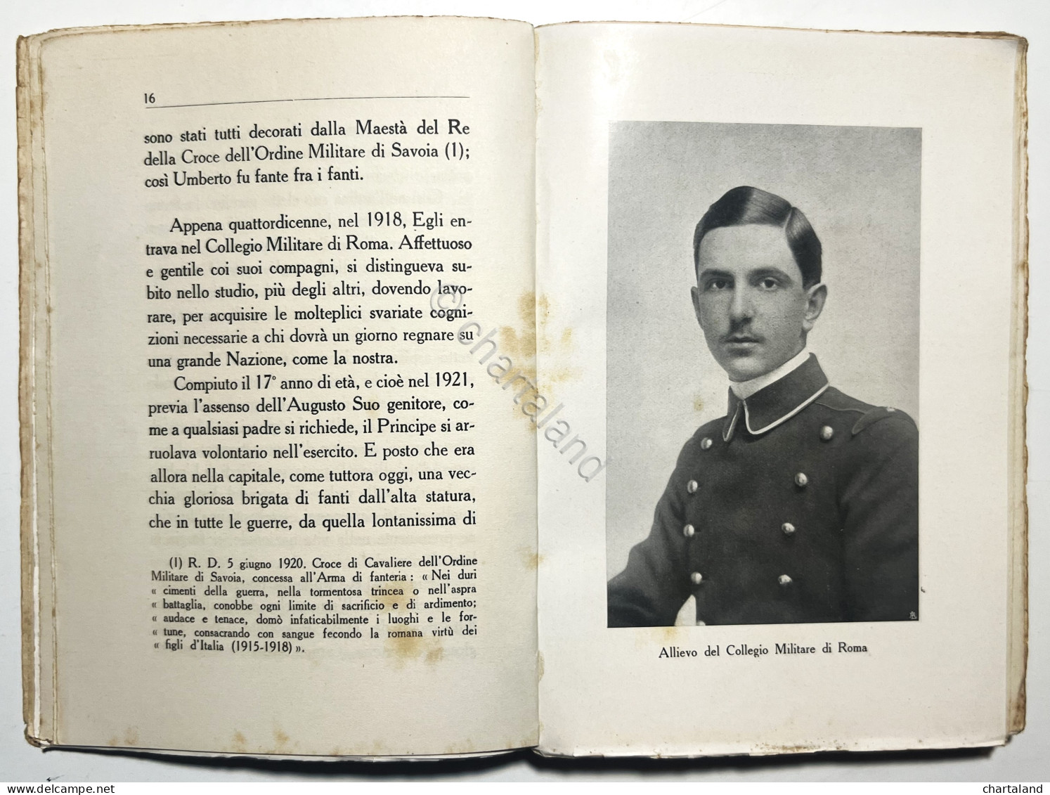 C. Maria De Vecchi - Umberto Di Savoia: Il Principe Soldato E Studioso - Ed.1930 - Autres & Non Classés