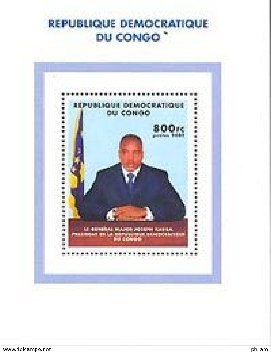 CONGO KINSHASA 2002 - Hommage à Joseph Kabila - BF Dentelé - Nuovi