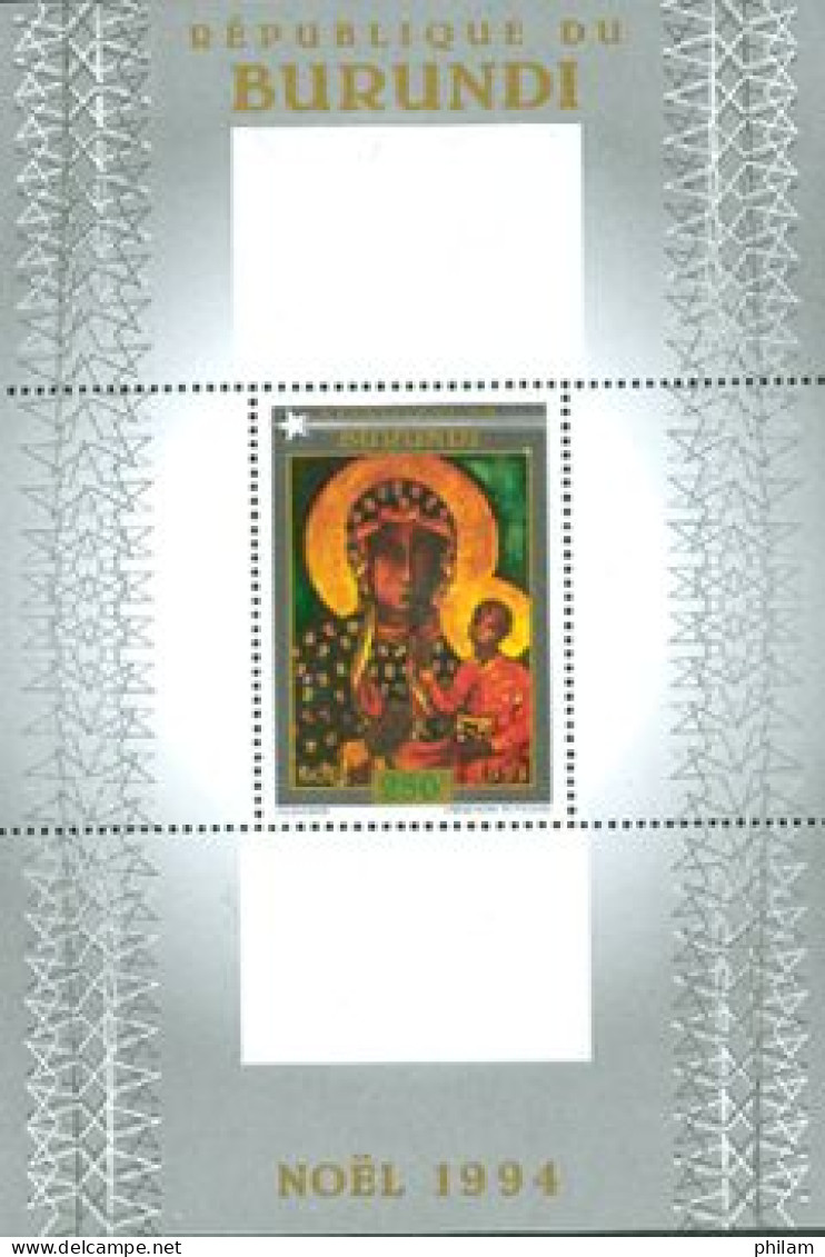 BURUNDI 1995 - Noël - Madones - La Vierge Noire - BF - Nuovi