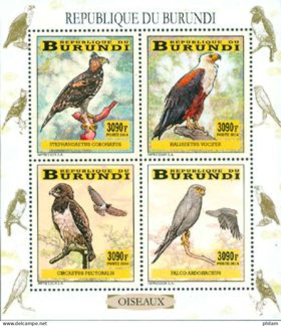 Burundi 2014 - Les Oiseaux Du Burundi - Rapaces - Feuillet - Unused Stamps