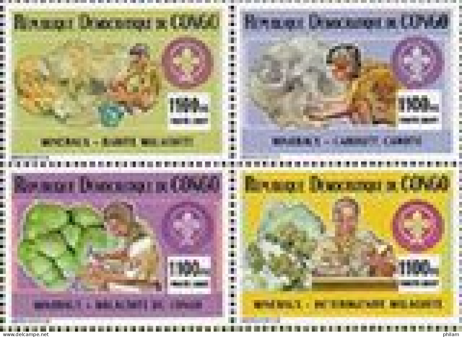 CONGO KINSHASA 2007 -  Scouts Et Minéraux- 4 V. - Unused Stamps