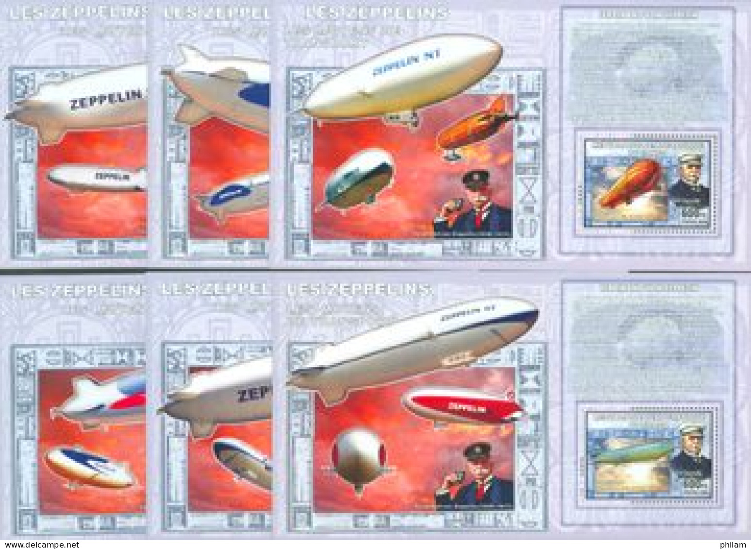 CONGO KINSHASA 2006 - Les Zeppelins - 6 BF - Zeppeline