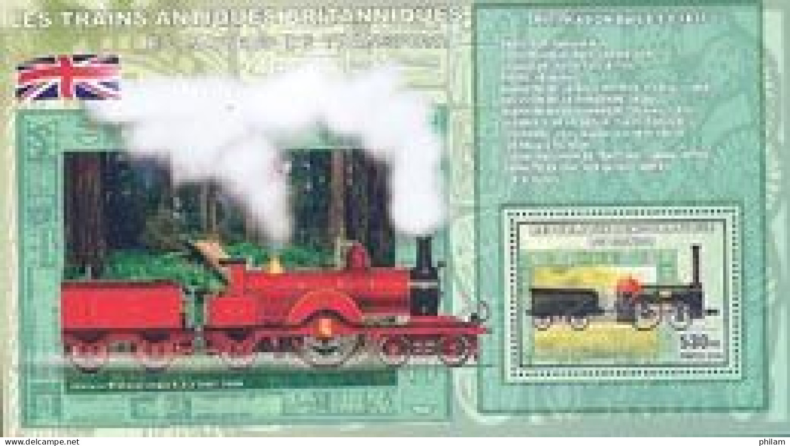 CONGO KINSHASA 2006 - Trains Britanniques -  Bury 2-2-0 1837 - Bloc - Trenes