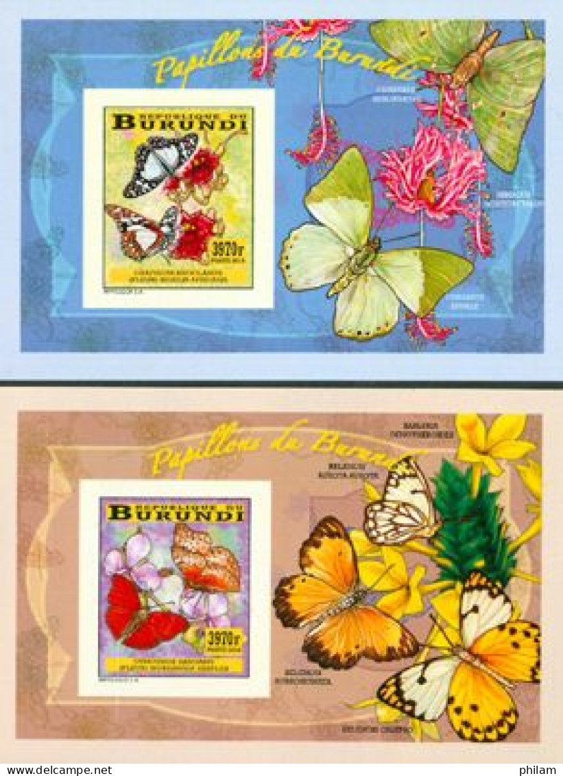 Burundi 2014 - Les Papillons Du Burundi - 4 Blocs De Luxe - ND - Butterflies