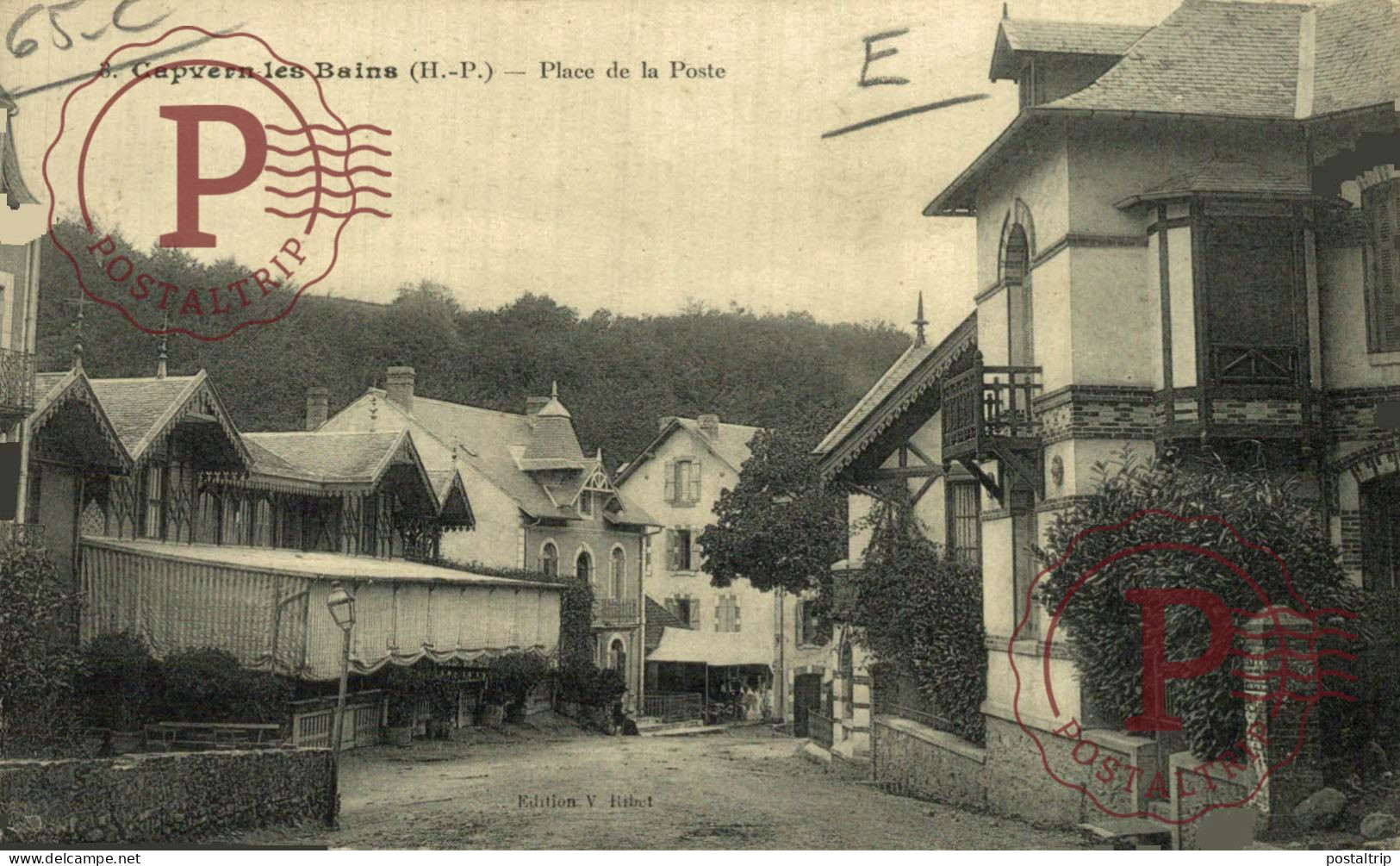 FRANCIA. FRANCE. CAPVERN Les Bains - Place De La Poste - Sonstige & Ohne Zuordnung