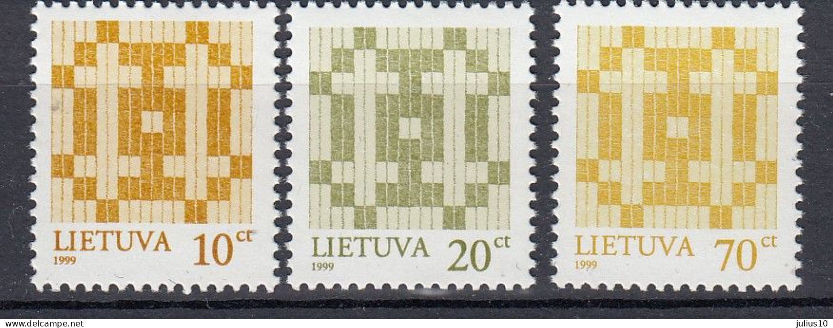 LITHUANIA 1999 Definitive MNH(**) Mi 682 II-684 II #Lt1089 - Lituanie