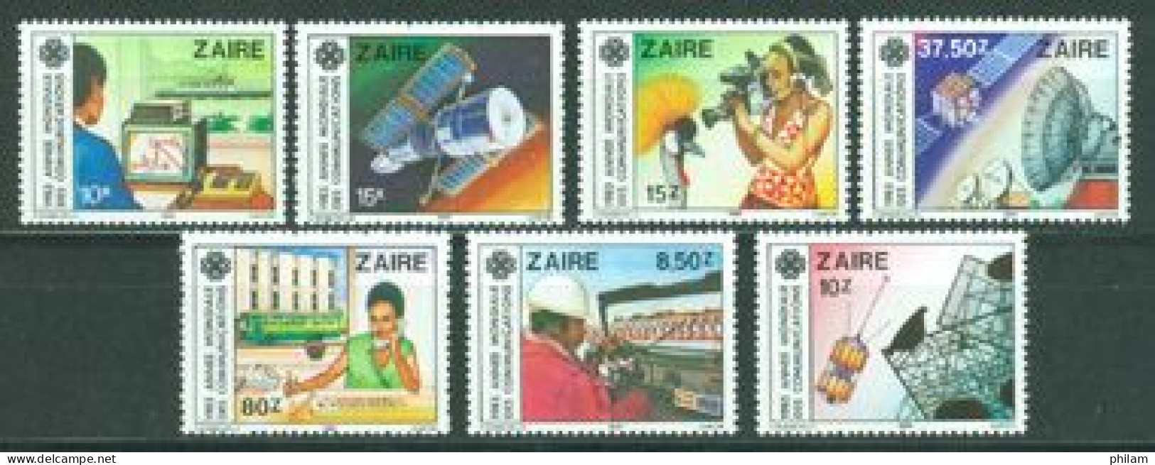 ZAIRE 1984- Année Des Communications - 7 V. - Africa