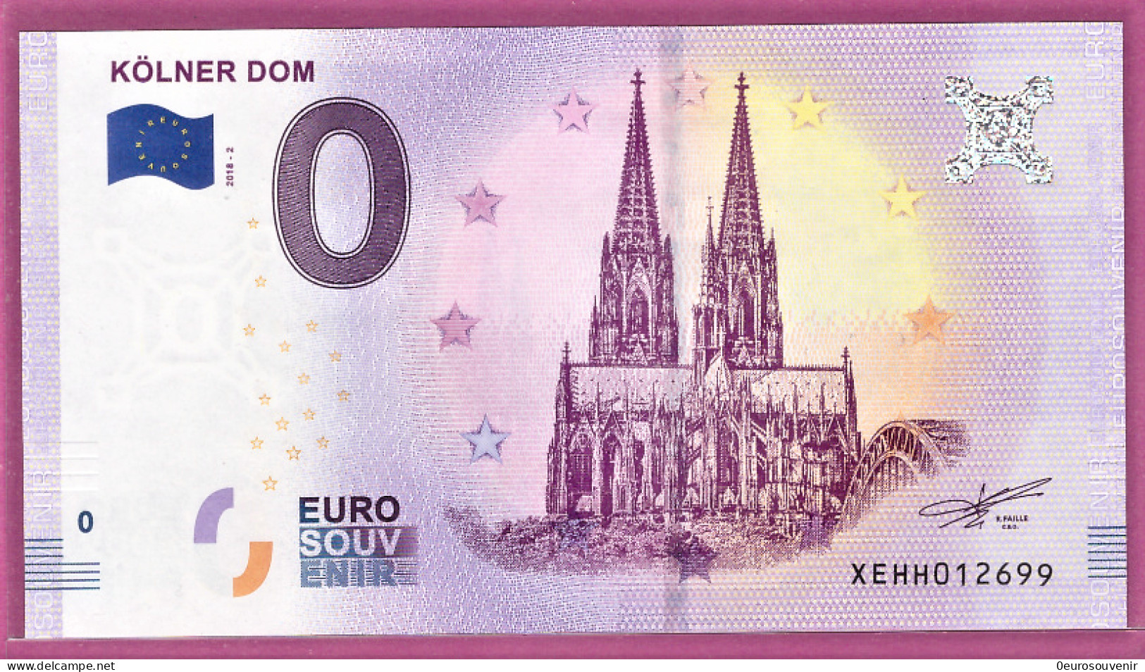 0-Euro XEHH 2018-2 KÖLNER DOM - Private Proofs / Unofficial
