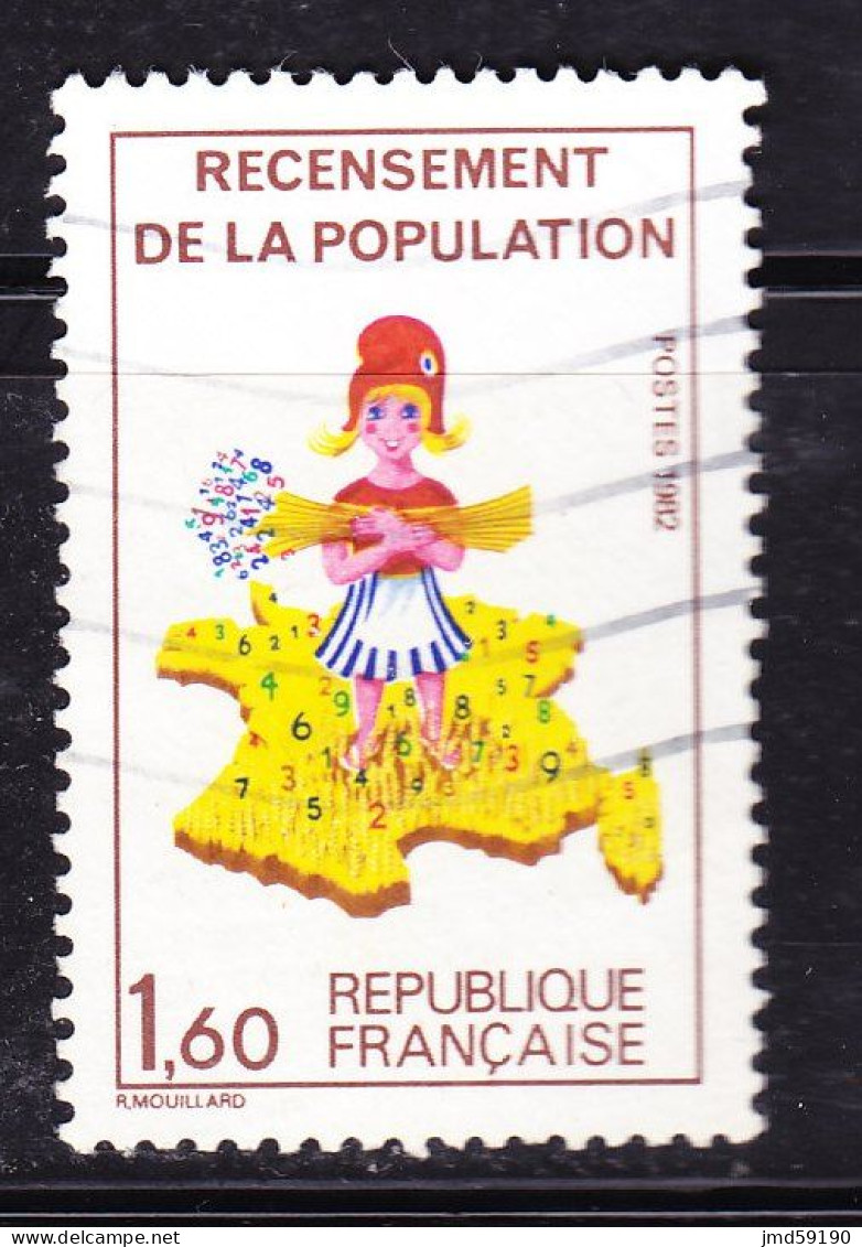 FRANCE Timbre 2202a Oblitéré, Variété Recensement Sans Le Chiffre 7 Dans La Corse - Used Stamps