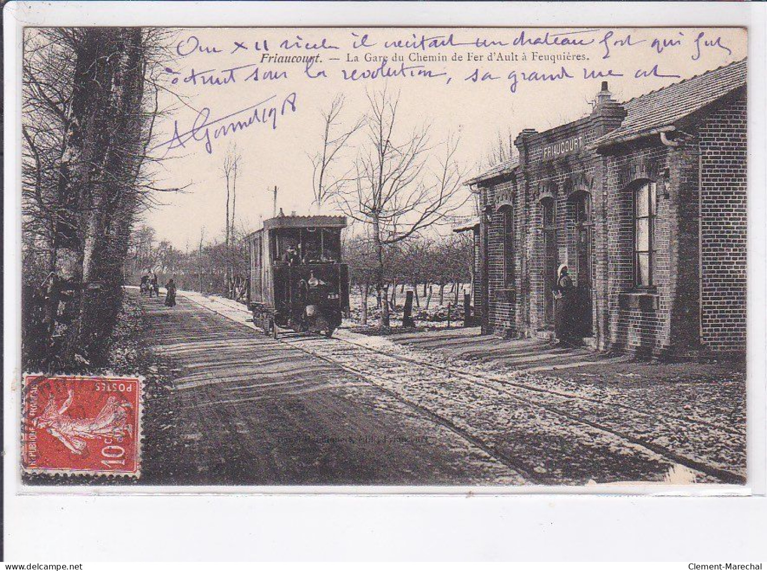 FRIANCOURT: La Gare Du Chemin De Fer D'ault à Feuquières, Tramway - Très Bon état - Autres & Non Classés