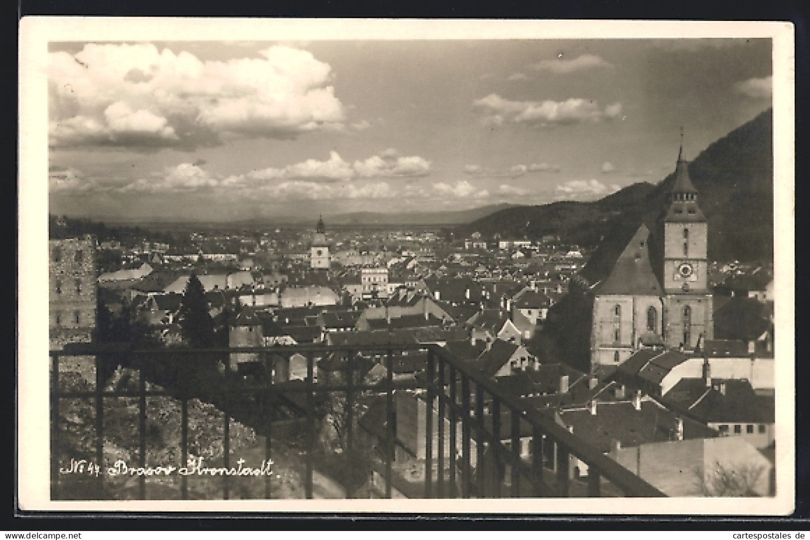 AK Brasov, Panorama Mit Kirche  - Romania