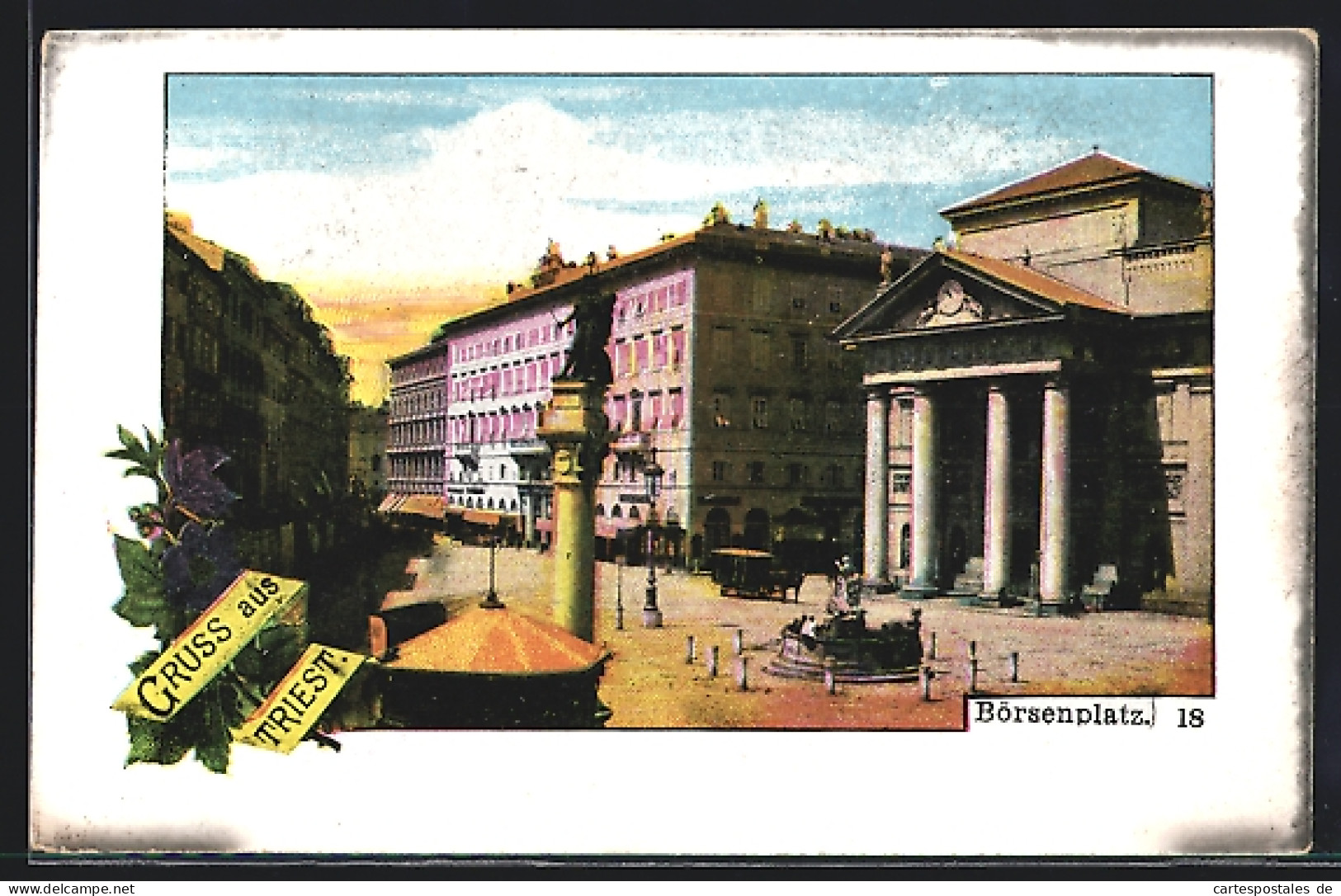 Cartolina Trieste, Börsenplatz 18  - Trieste