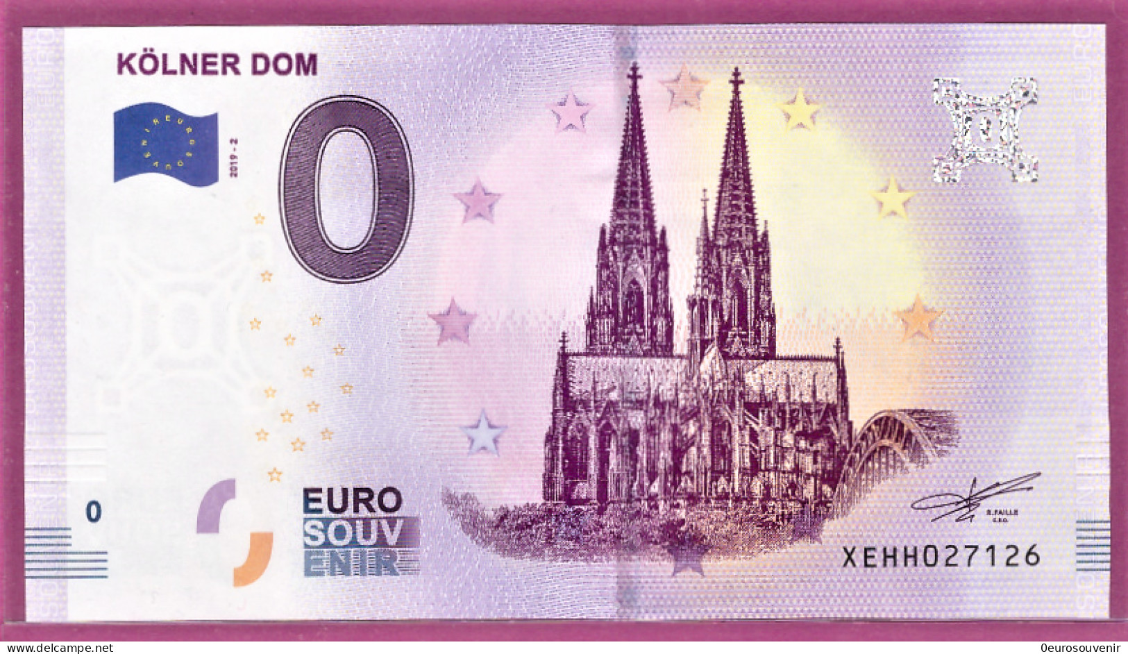 0-Euro XEHH 2019-2 KÖLNER DOM - Privatentwürfe