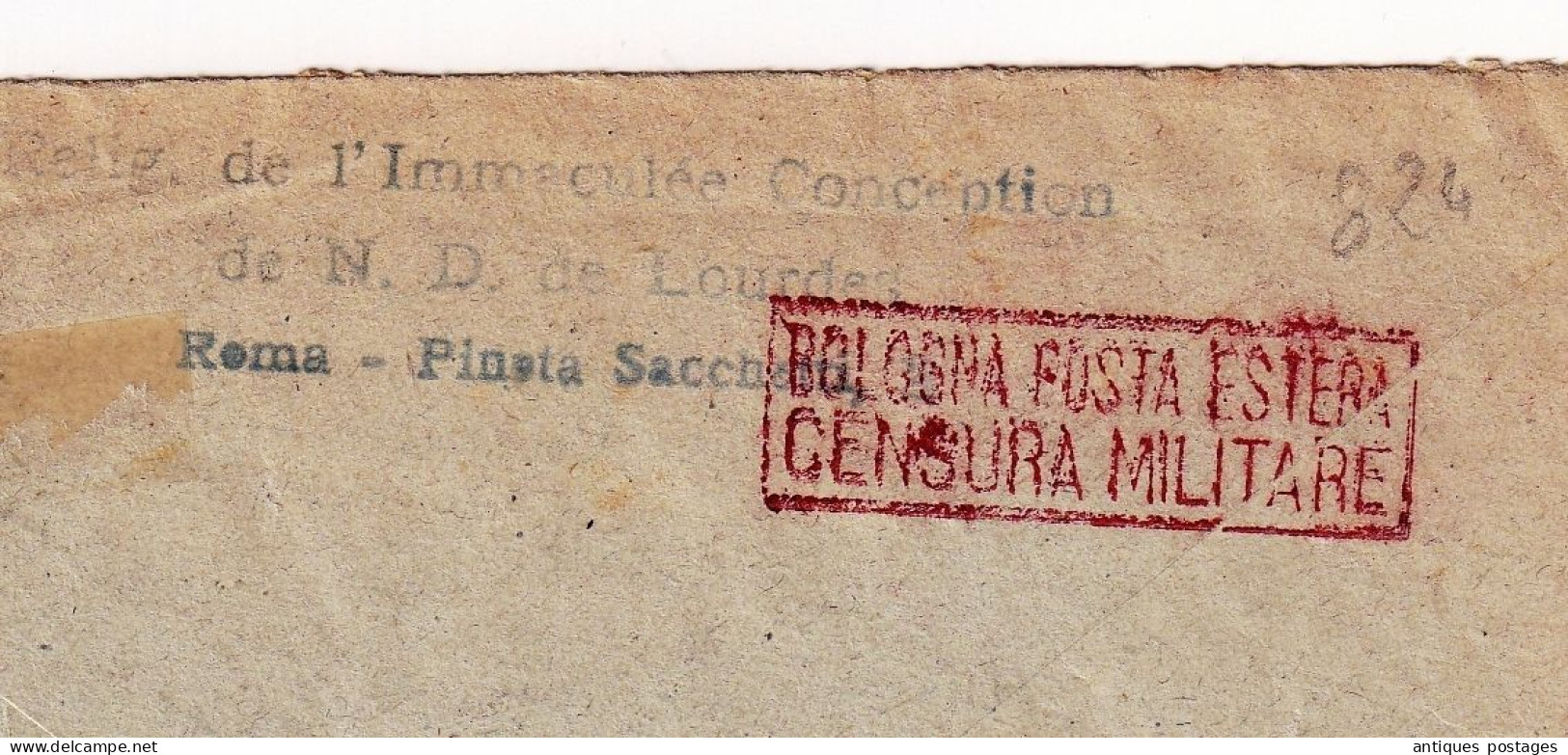 Lettre 1917 Italie Roma Censure BOLOGNA POSTA ESTERA CENSURA MILITARE Première Guerre Mondiale Rotterdam - Storia Postale