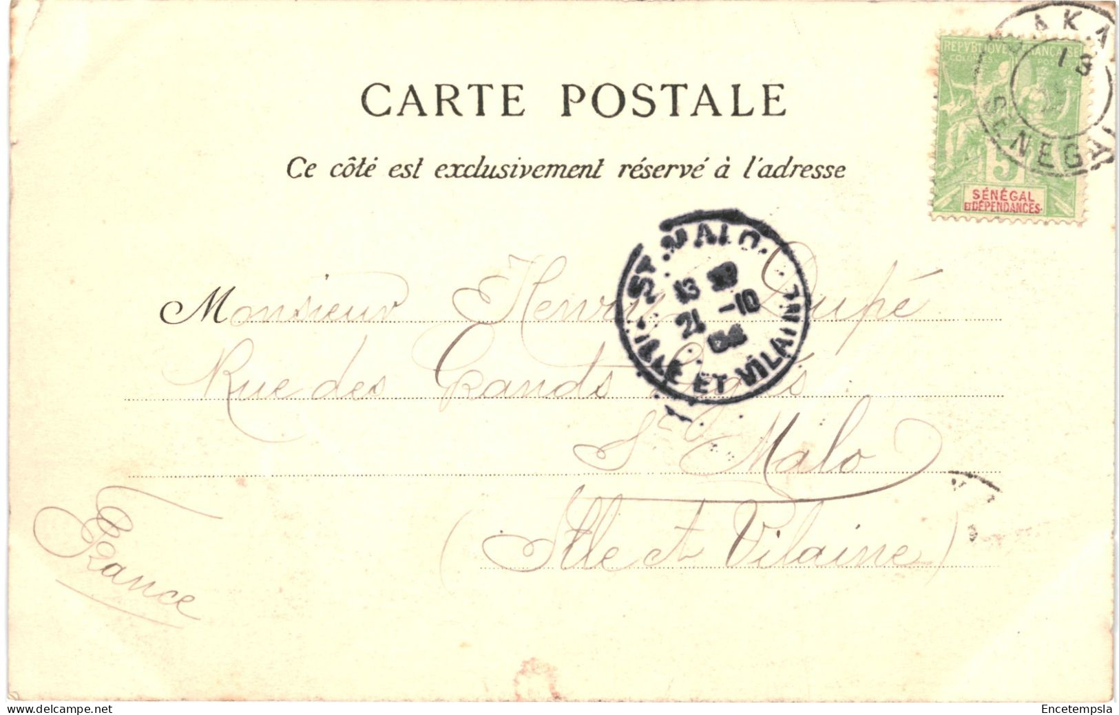 CPA Carte Postale Sénégal Dakar Dans Le Village Indigène  1904VM80736 - Sénégal