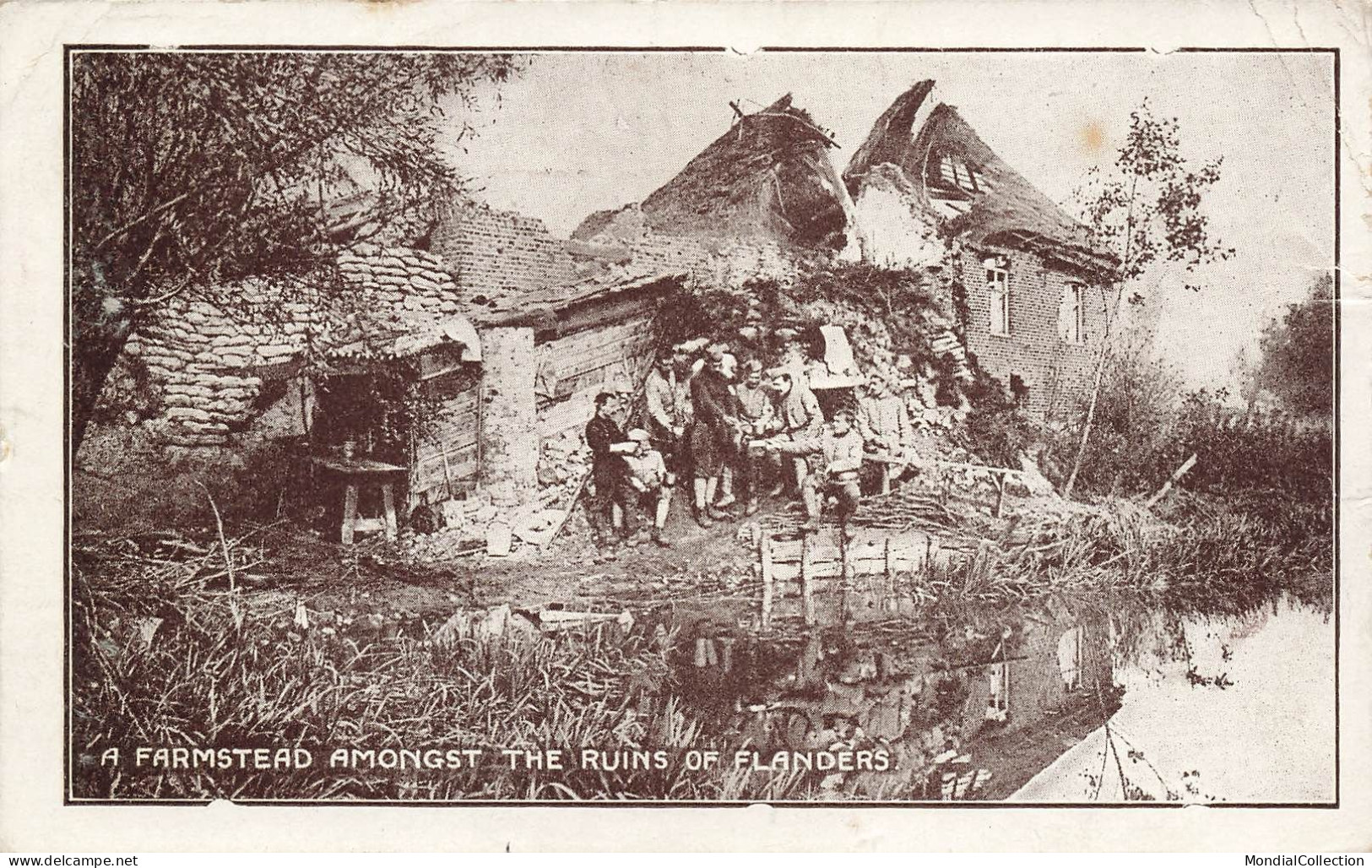 MIKIBP11-037- BELGIQUE A FARMSTEAD AMONGST THE RUINS OF FLANDERS MILITAIRE - Other & Unclassified