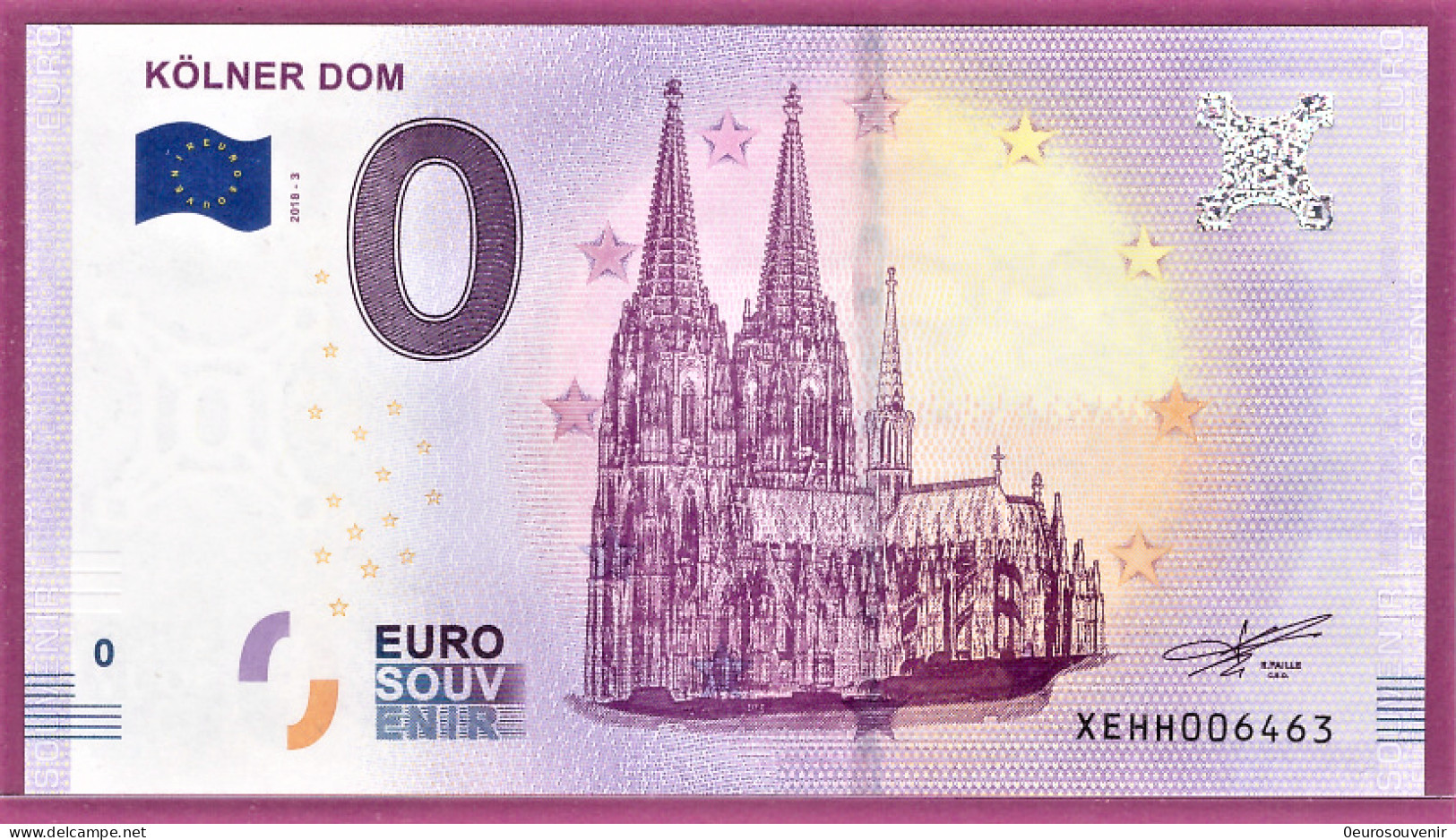 0-Euro XEHH 2018-3 KÖLNER DOM - Private Proofs / Unofficial