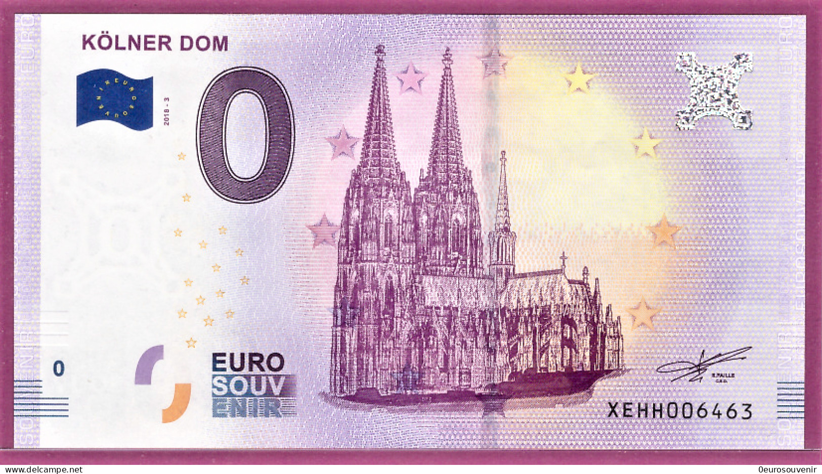 0-Euro XEHH 2018-3 KÖLNER DOM - Privatentwürfe