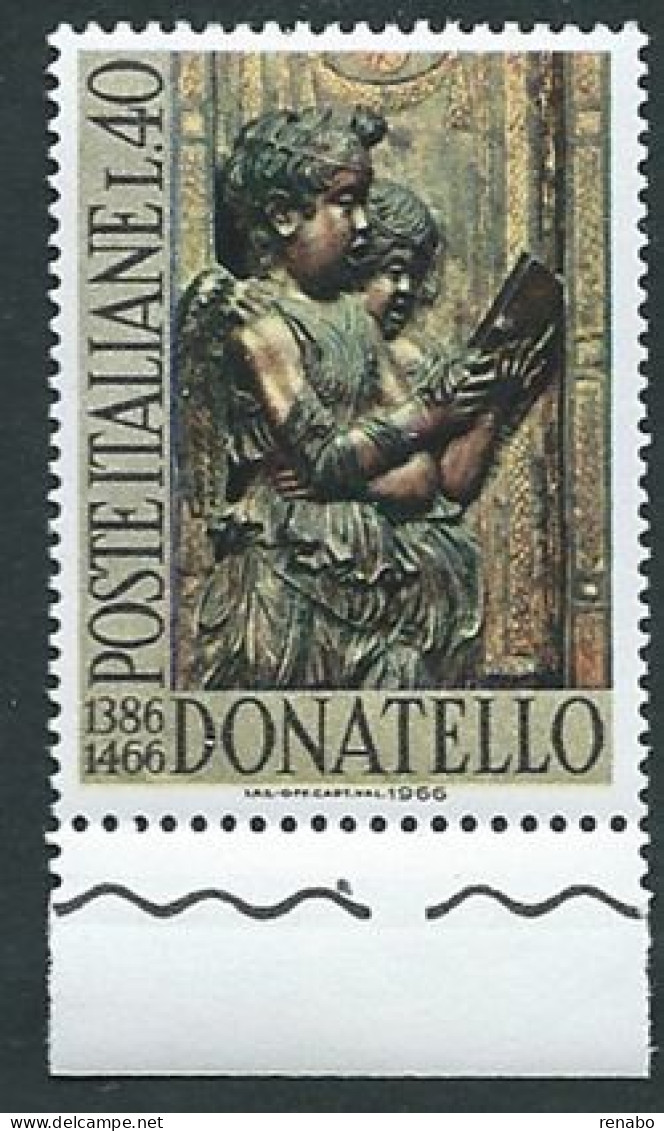 Italia 1966; Donatello, Scultore ; Anniversario Della Morte. Bordo Inferiore. - 1961-70: Mint/hinged