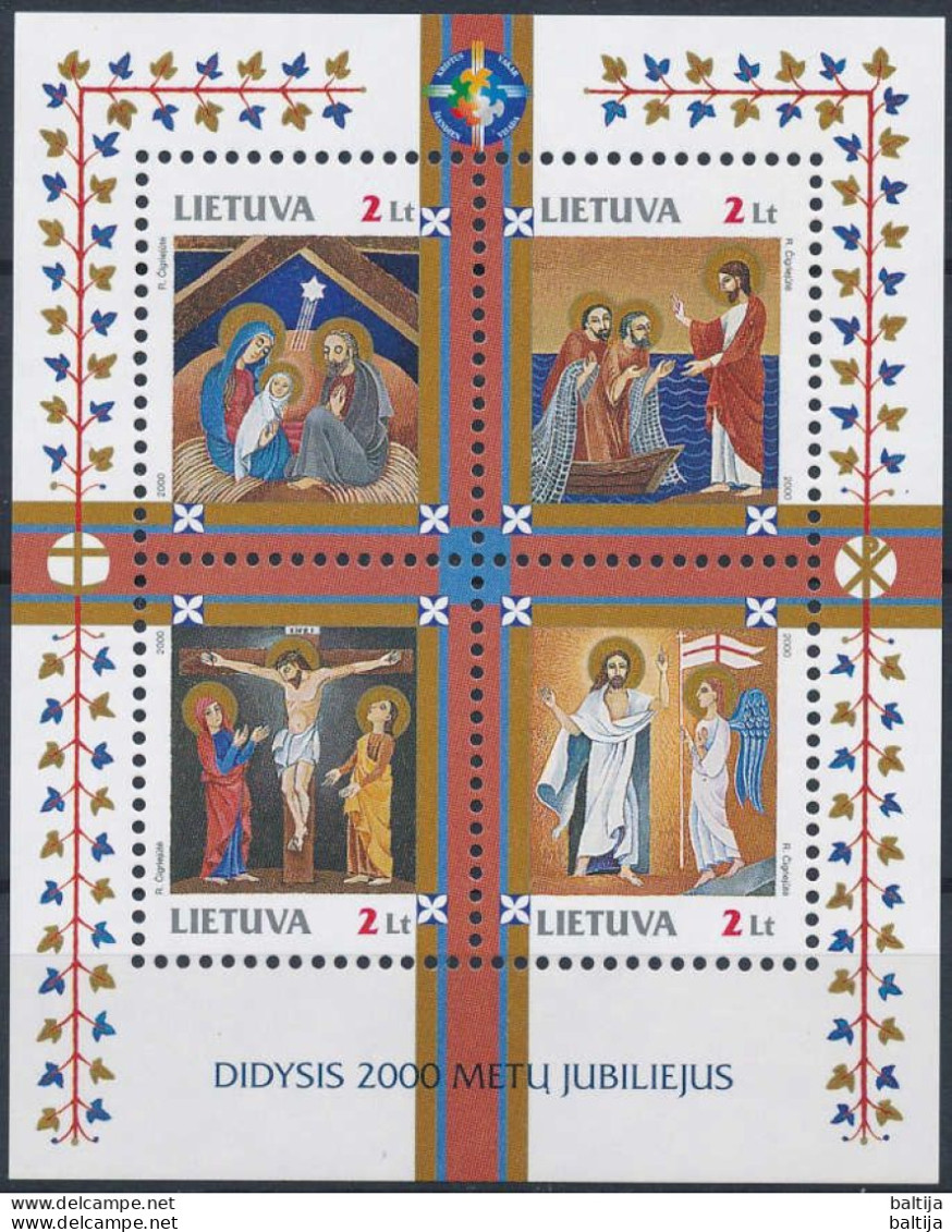 Mi Block 20 ** MNH / Christianity 2000 Years, Religion, Bible - Lituania