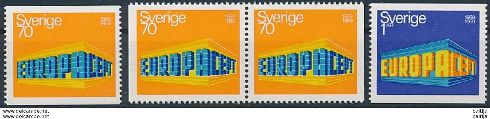 Sweden, Mi 634-635 ** MNH / CEPT, Europa - 1969