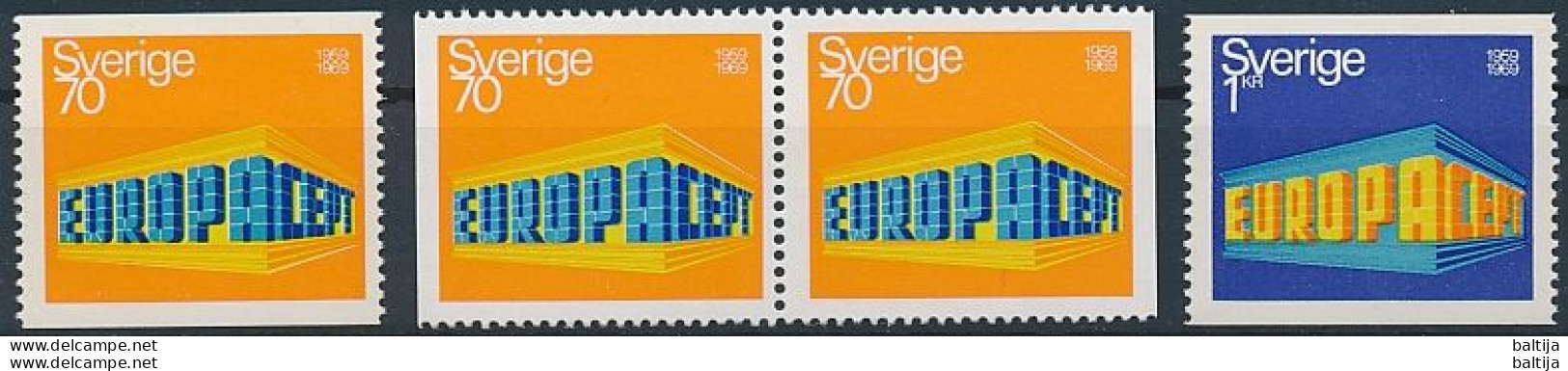 Sweden, Mi 634-635 ** MNH / CEPT, Europa - 1969