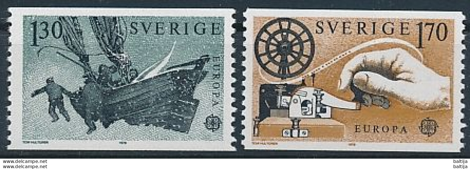 Sweden, Mi 1058-1059 ** MNH / History Of The Postal And Telecommunications System, Morse, Telegraph / CEPT, Europa - 1979