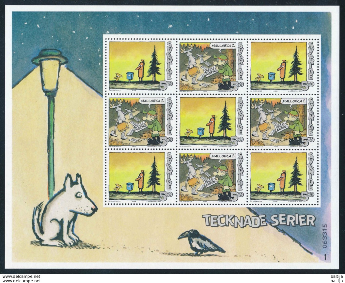 Mi 2658+2663 ** MNH, Cyl 1 & Ctrl, Sheetlet, Kleinbogen / Comics, Cartoon - Blocks & Sheetlets