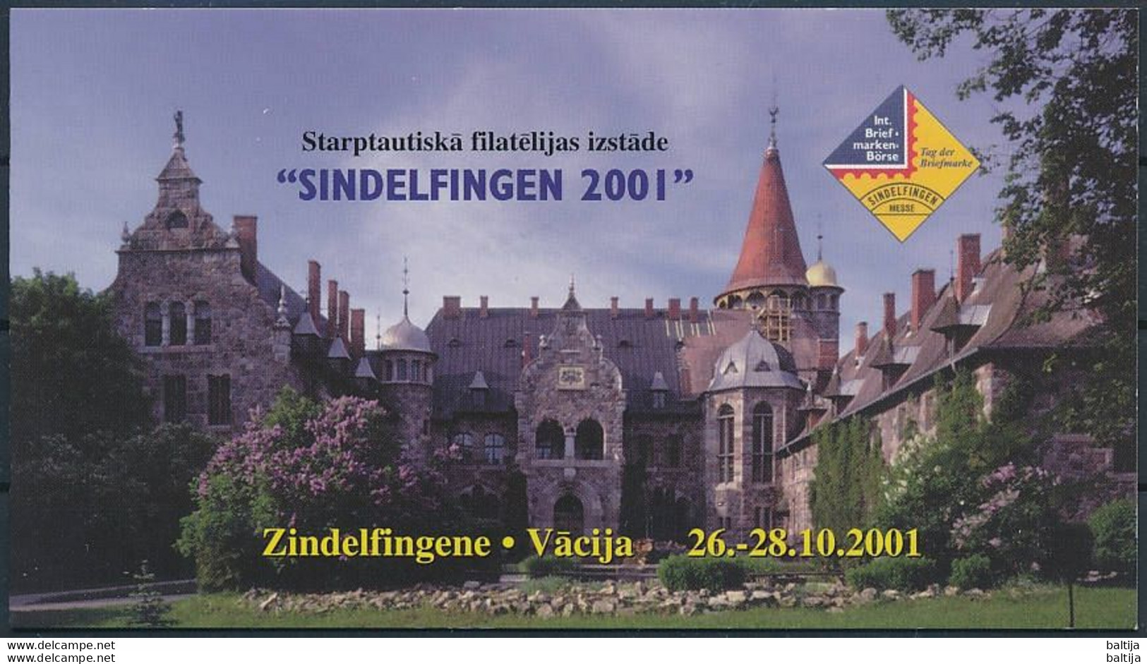 Latvia, Mi 555 ** MNH, Markenheft, Booklet / Cesvaine Palace / Sindelfingen Stamp Fair 2001 - Châteaux