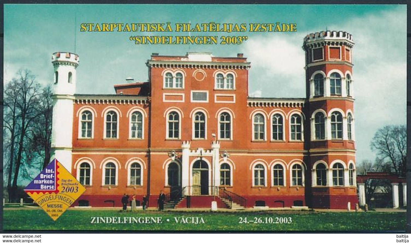 Latvia, Mi 597 ** MNH, Markenheft, Booklet / Bīriņi Castle / Sindelfingen Stamp Fair 2003 - Schlösser U. Burgen