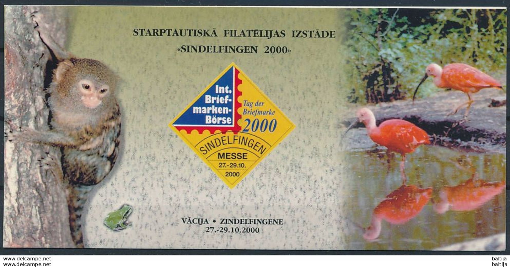 Latvia, Mi 525 ** MNH, Markenheft, Booklet / Riga City 800th Anniversary, ZOO / Sindelfingen 2000 - Altri & Non Classificati