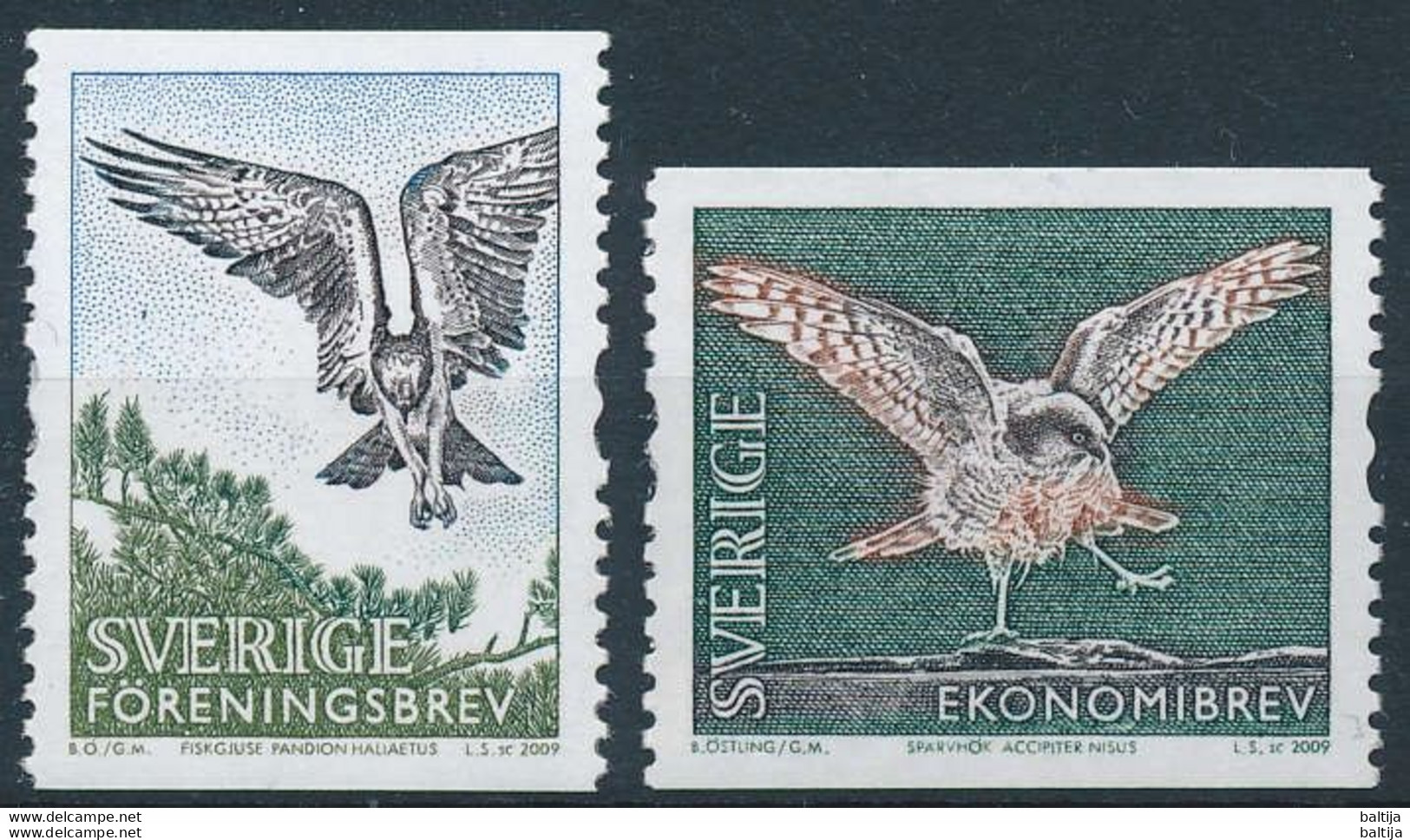 Mi 2698-99 ** MNH / Birds, Raptor, Osprey, Pandion Haliaetus, Hawk, Accipiter Nisus - Unused Stamps