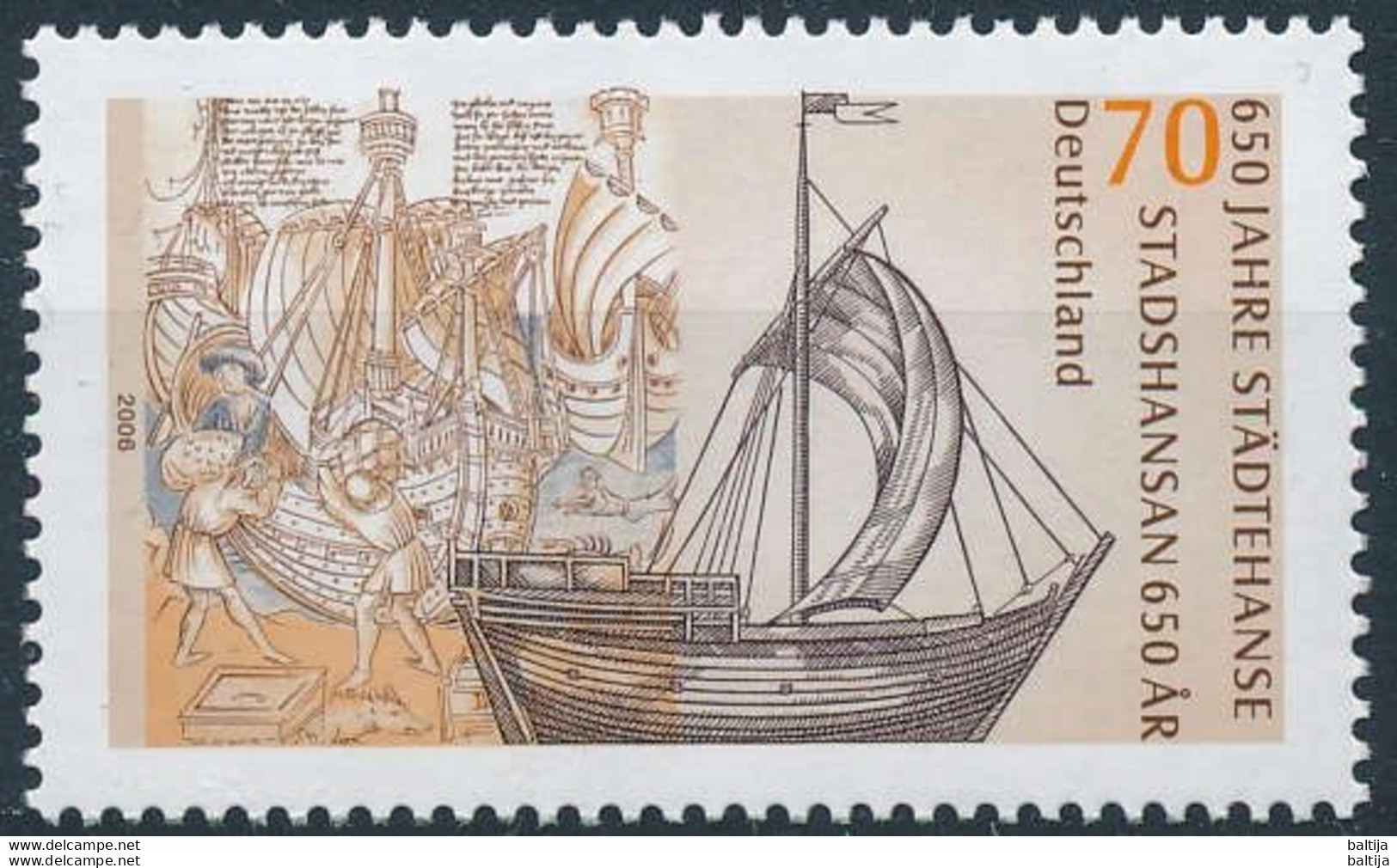 Mi 2558 ** MNH / Hanseatic League 650th Anniversary, Ship, Joint Issue - Ongebruikt