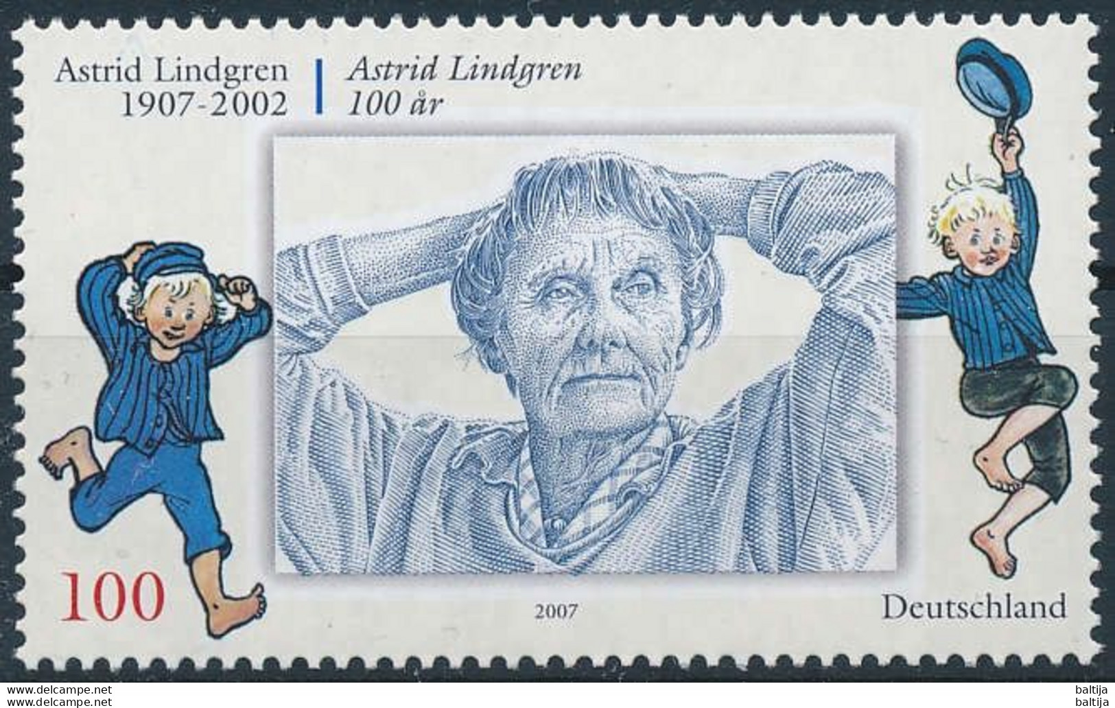 Mi 2629 ** MNH / Writer Astrid Lindgren 100th Birthday, Woman, Joint Issue - Neufs