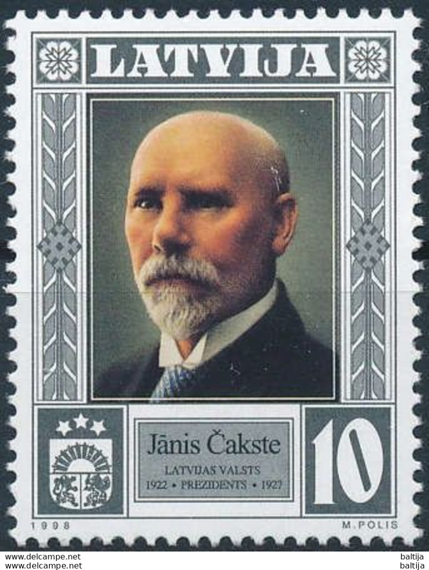 Mi 489 ** MNH / 1st Latvian President Jānis Čakste / Head Of State - Lettonie