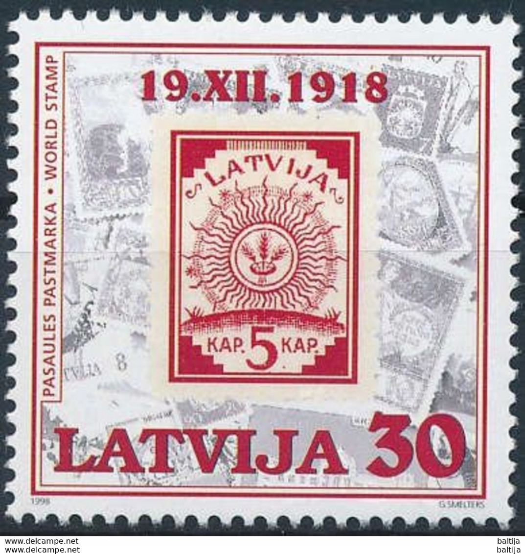 Mi 487 ** MNH / 1st Latvian Postage Stamp 80th Anniversary / Stamp On Stamp - Lettland