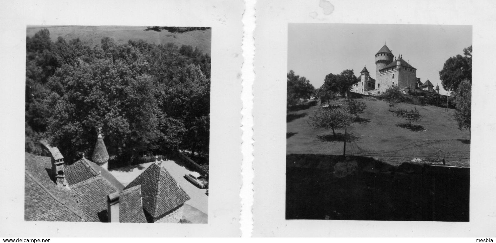 2 Photos -  LOVAGNY   (74)   Chateau  De  MONTROTTIER  -  Juillet 1957 - Places