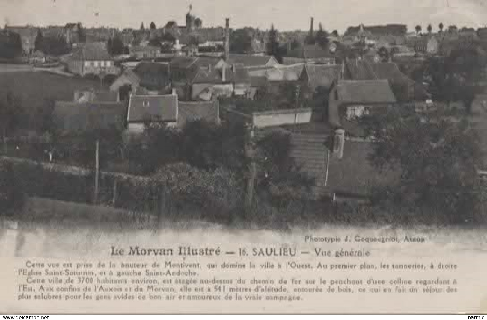 SAULIEU, VUE GENERALE REF 16283 - Saulieu