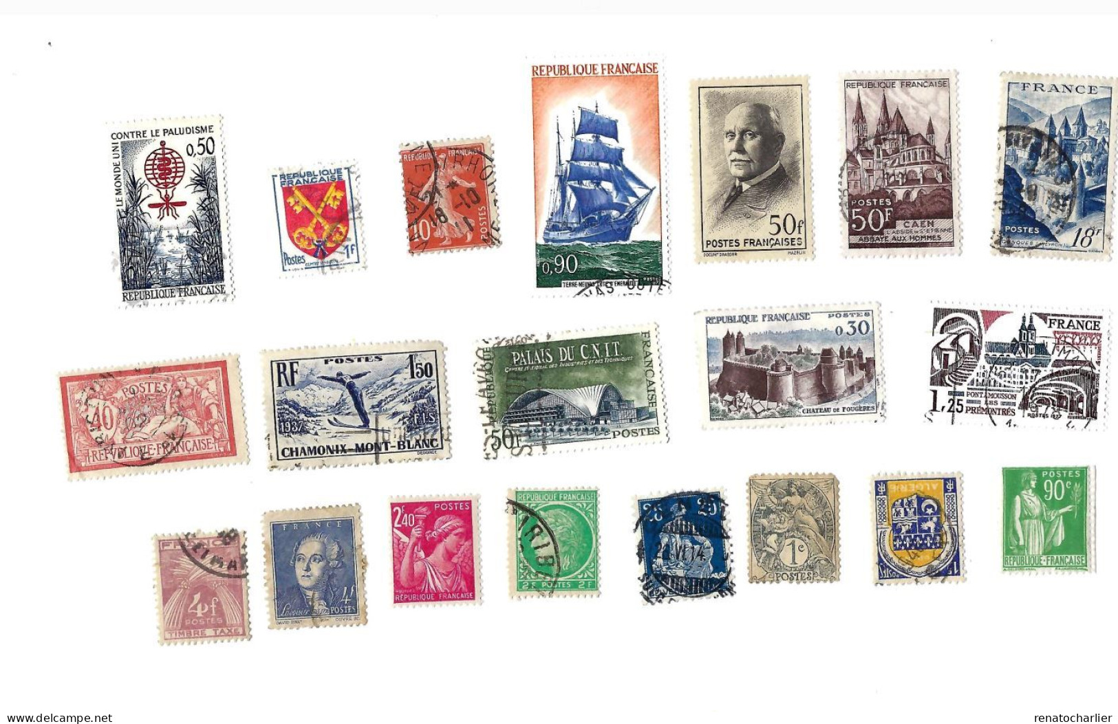 Collection De 80 Timbres  Oblitérés. - Colecciones Completas