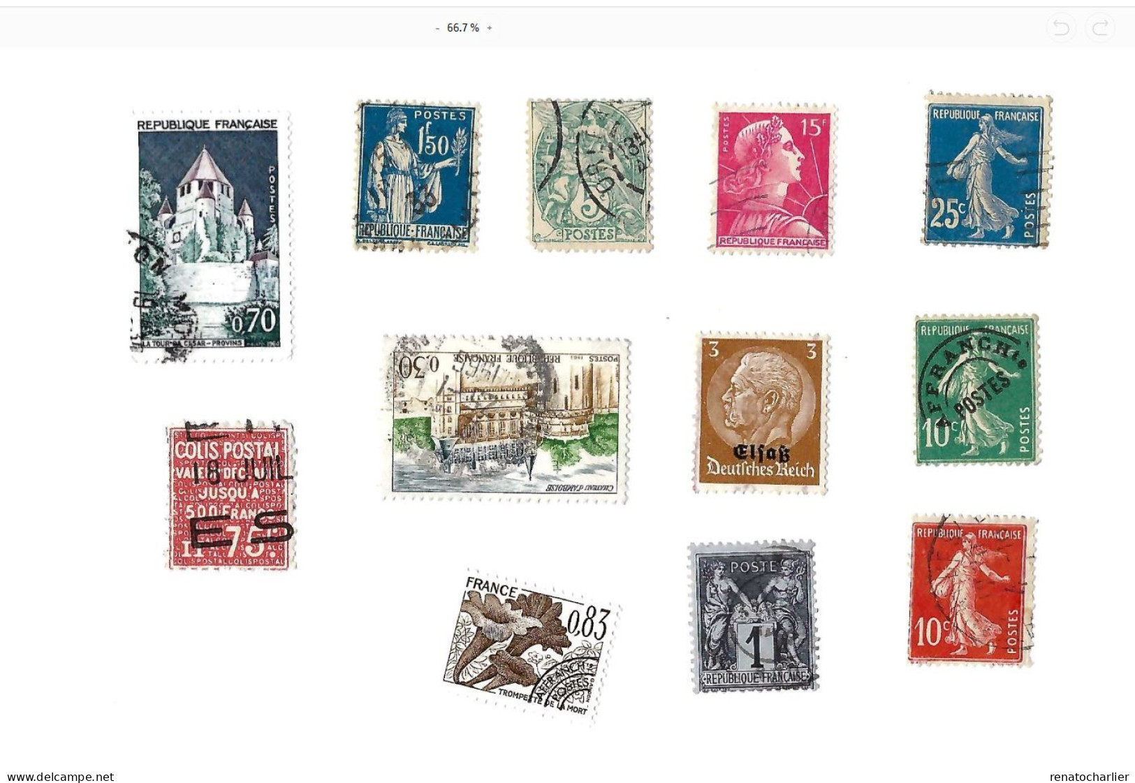 Collection De 80 Timbres  Oblitérés. - Sammlungen