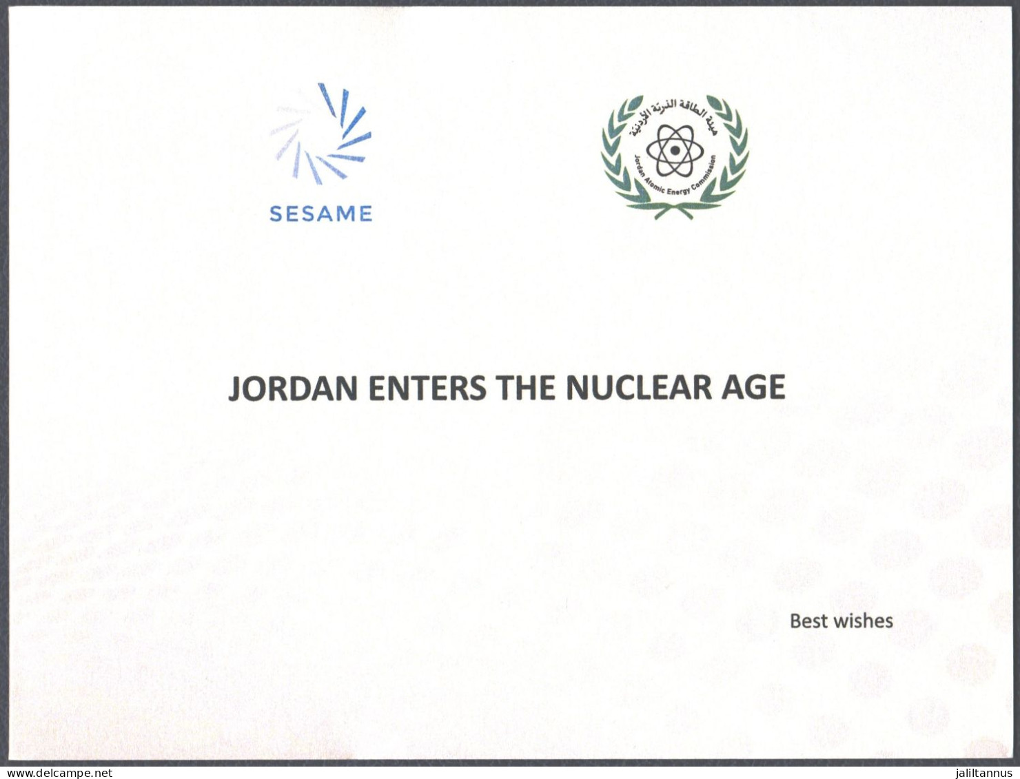 JORDAN - Special Folded With Stamps / JORDAN ENTERS THE NUCLEAR AGE 2024 - Jordania