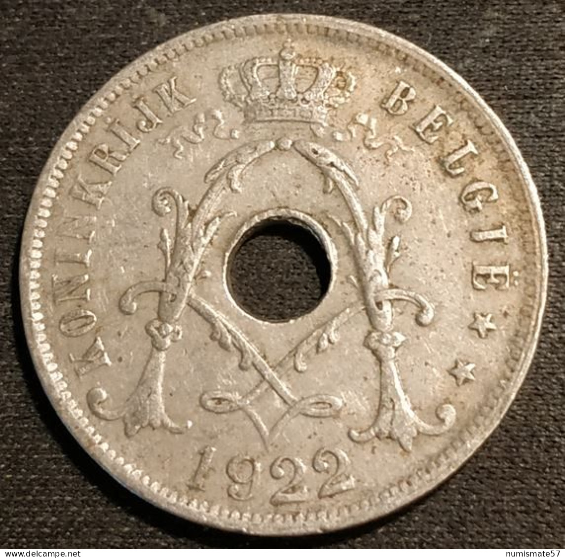 BELGIQUE - BELGIUM - 25 CENTIMES 1922 - Légende NL - Albert Ier - Type Michaux - KM 69 - 25 Cents