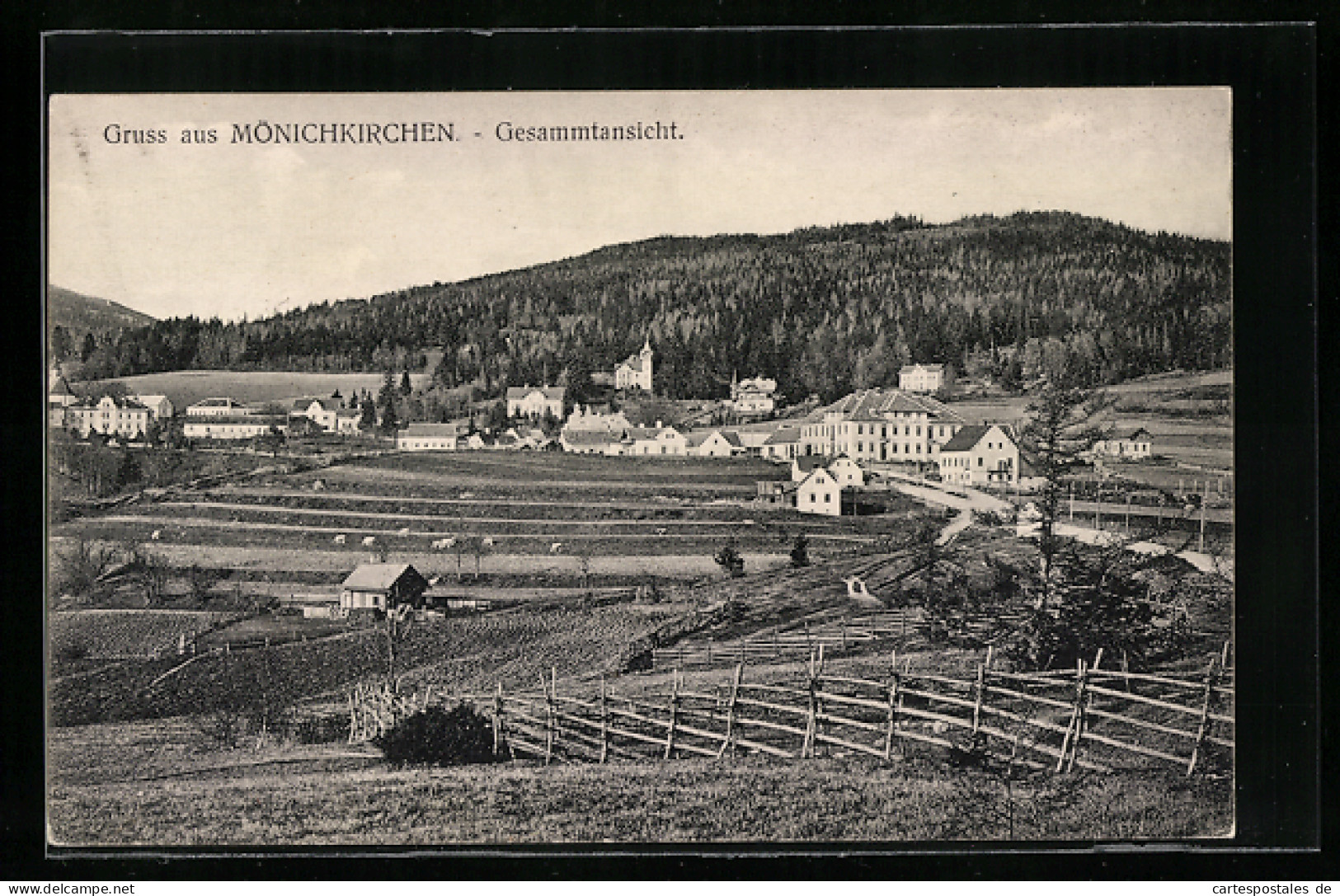 AK Mönichkirchen, Gesamtansicht Mit Hotel Lang  - Other & Unclassified