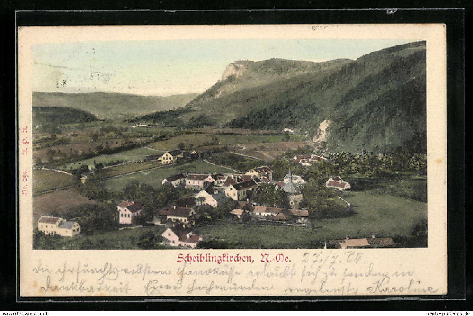 AK Scheiblingkirchen /N.-Oe., Ortsansicht Gegen Die Berge Aus Der Vogelschau  - Andere & Zonder Classificatie