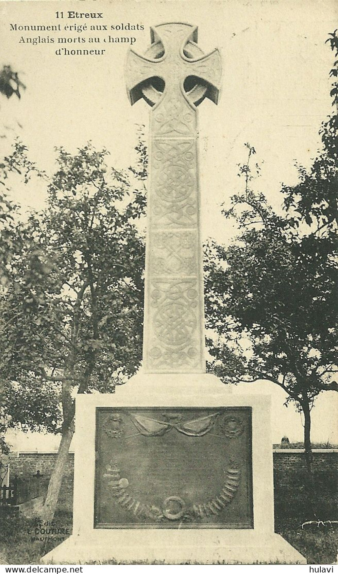 02  ETREUX - MONUMENT ERIGE AUX SOLDATS ANGLAIS MORTS AU CHAMP D' HONNEUR (ref 9356) - Otros & Sin Clasificación