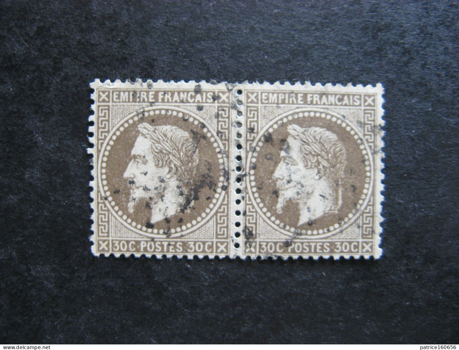 C). TB Paire Du N° 30 , Oblitéré. - 1863-1870 Napoleon III With Laurels