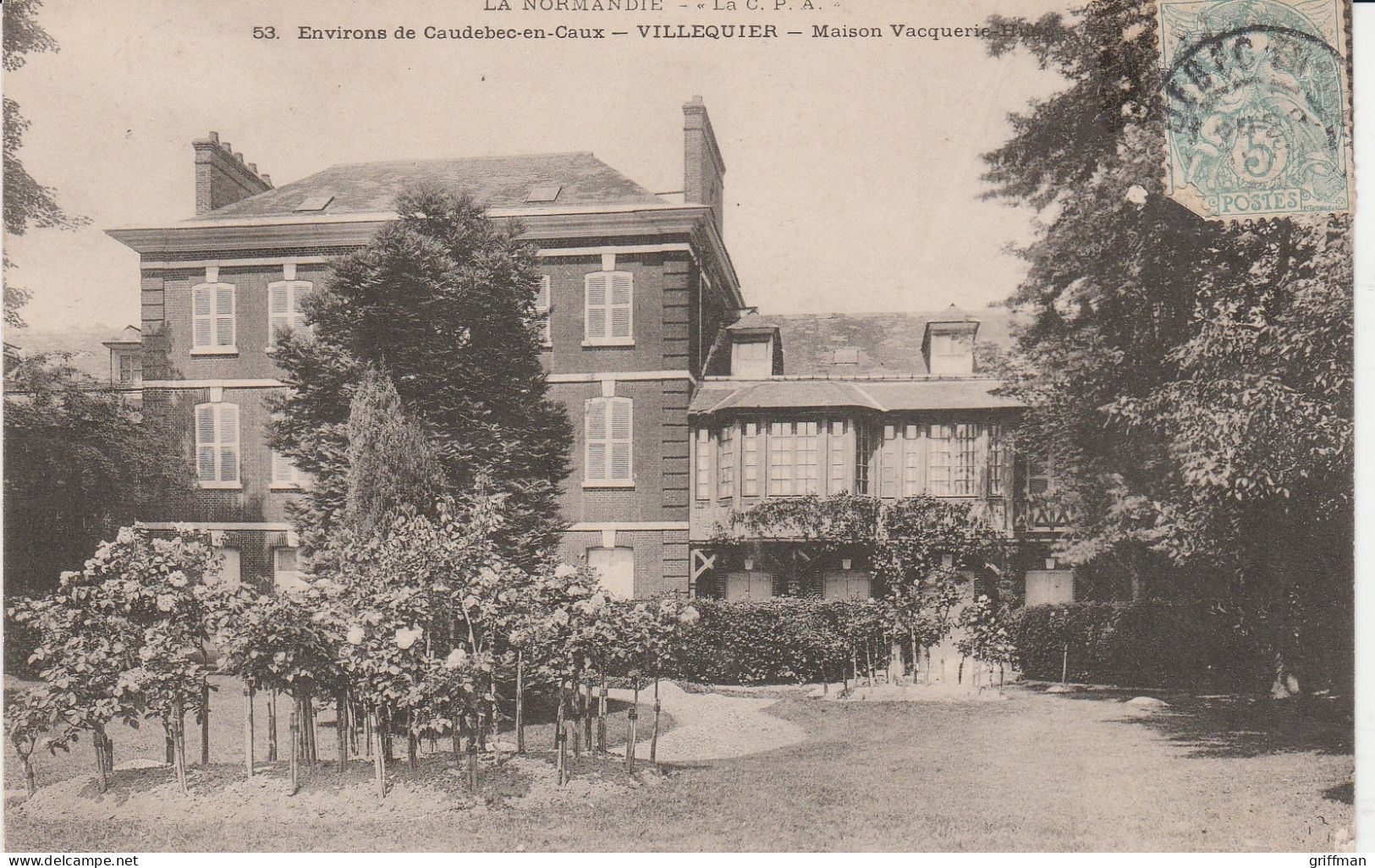 VILLEQUIER MAISON VACQUERIE 1908 TBE - Villequier